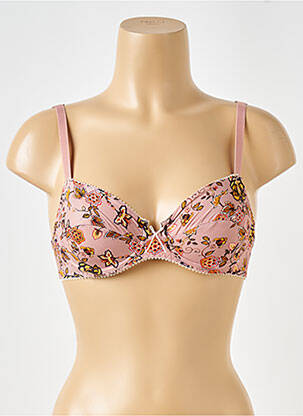 Sutien efect material satinat roz ANTIGEL femeie