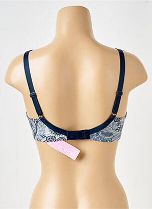 Sutien efect material satinat albastru ANTIGEL femeie