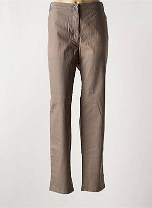 Pantalon drept maro ADELINA BY SCHEITER femeie