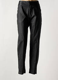 Pantalon slim țesătură acoperită mărime normală negru POMME ROUGE femeie