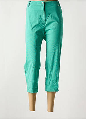 Pantalon trei sferturi elasticitate mărime normală verde deschis AGATHE & LOUISE femeie