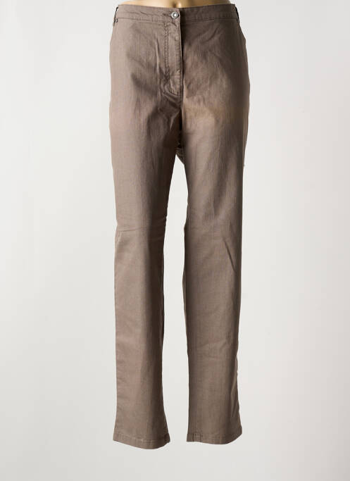 Pantalon drept elasticitate mărime normală maro ADELINA BY SCHEITER femme