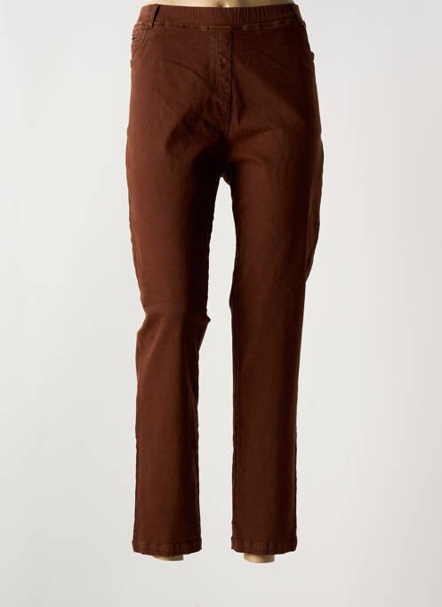 Blugi cu croială slim maro AGATHE & LOUISE femeie