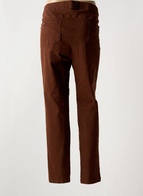 Blugi cu croială slim maro AGATHE & LOUISE femeie