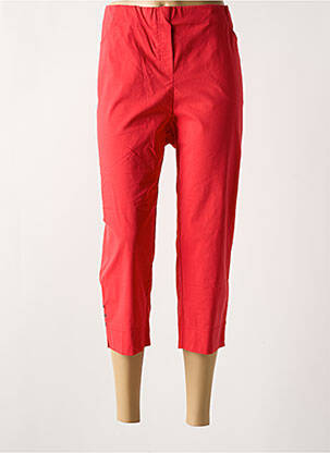 Pantalon trei sferturi roșu ADELINA BY SCHEITER femeie