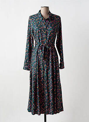Rochie midi imprimeu floral mâneci lungi negru LA FIANCÉE femeie
