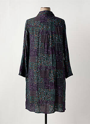 Rochie midi imprimeu floral mâneci lungi violet AGATHE & LOUISE femeie