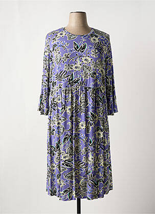 Rochie midi imprimeu floral mâneci 3/4 violet NO SECRET femeie