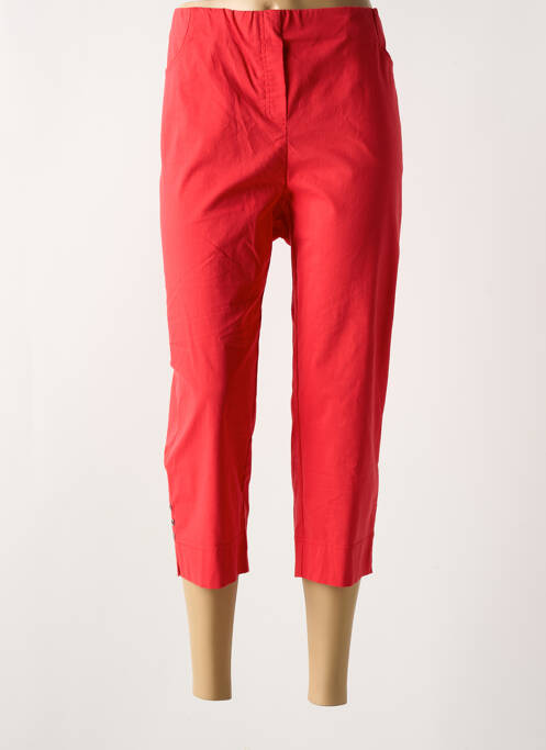 Pantalon trei sferturi roșu ADELINA BY SCHEITER femeie