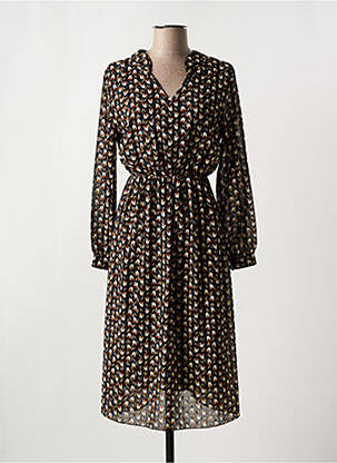 Rochie midi negru COULEURS DU TEMPS femeie