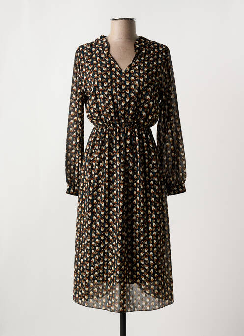 Rochie midi negru COULEURS DU TEMPS femeie