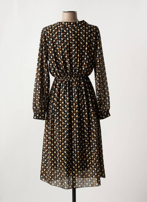 Rochie midi negru COULEURS DU TEMPS femeie