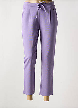 Pantalon 7/8 elasticitate mărime normală violet FRANSA femeie