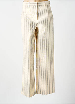 Pantalon drept buzunare bej SELECTED femeie