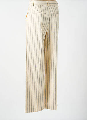 Pantalon drept buzunare bej SELECTED femeie