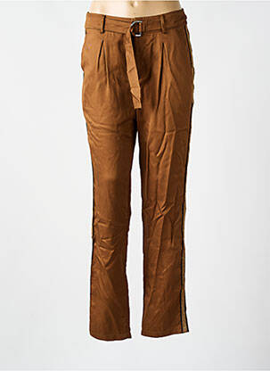 Pantalon chino țesătură poplin maro LA PETITE ETOILE femeie