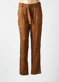 Pantalon chino țesătură poplin maro LA PETITE ETOILE femeie