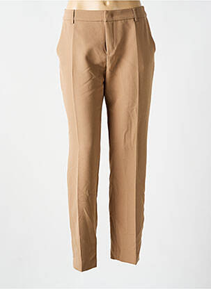 Pantalon chino țesătură poplin mărime normală maro SIGNE NATURE femeie