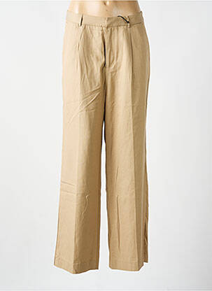 Pantalon larg țesătură poplin mărime normală bej SCOTCH & SODA femeie