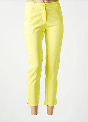 Pantalon 7/8 elasticitate mărime normală galben ANONYME DESIGNERS femeie