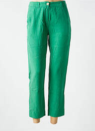 Pantalon 7/8 țesătură poplin mărime normală verde NICE THINGS femeie