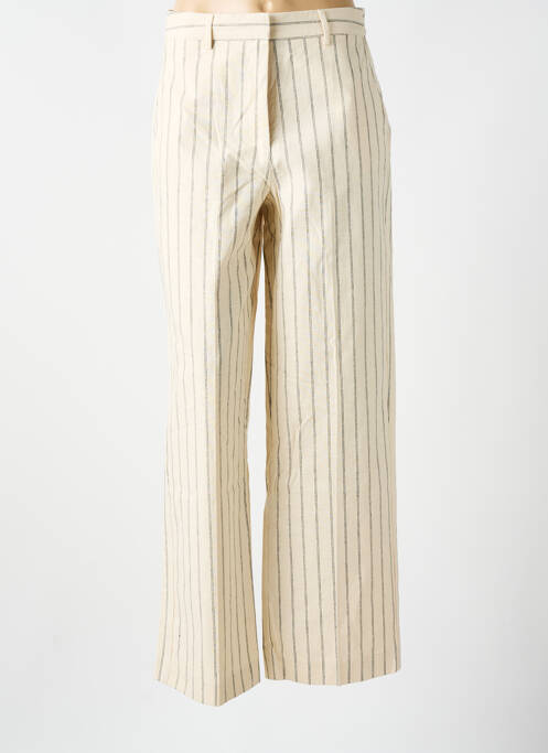 Pantalon drept bej SELECTED femeie