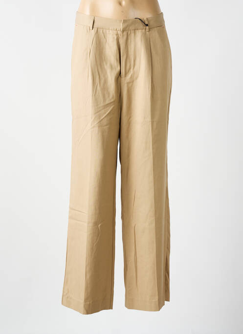Pantalon larg bej SCOTCH & SODA femeie