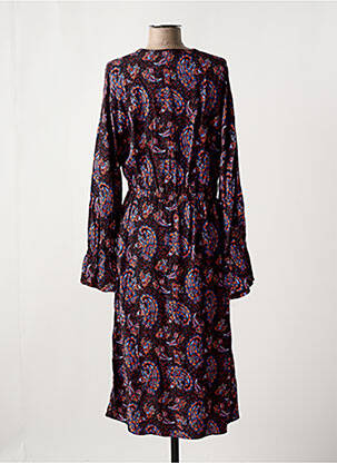 Rochie midi imprimeu fantezie mâneci lungi negru ORFEO femeie