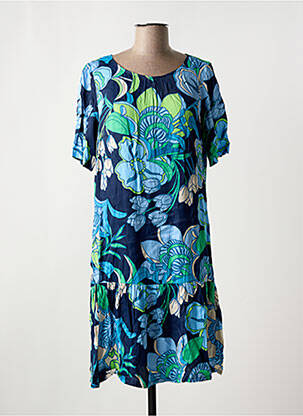 Rochie midi imprimeu fantezie mâneci scurte albastru BETTY BARCLAY femeie