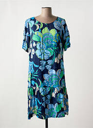 Rochie midi imprimeu fantezie mâneci scurte albastru BETTY BARCLAY femme
