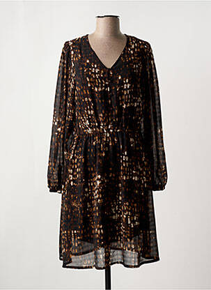 Rochie midi maro ICHI femeie