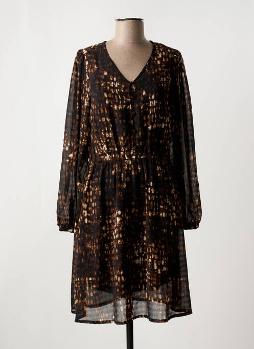 Rochie midi maro ICHI femeie