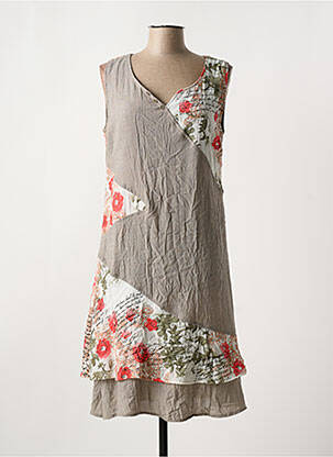 Rochie midi maro MASSY femeie