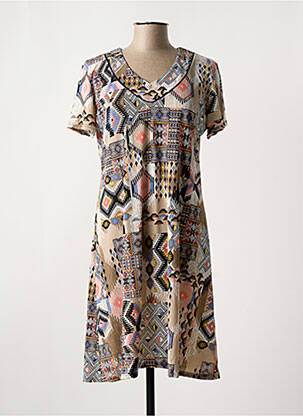 Rochie midi maro GEVANA femeie