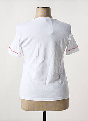 Tricou elasticitate mâneci scurte alb CLAUDE DE SAIVRE femeie