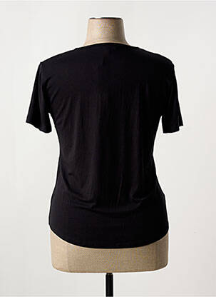 Tricou guler în v mâneci scurte negru CLAUDE DE SAIVRE femeie