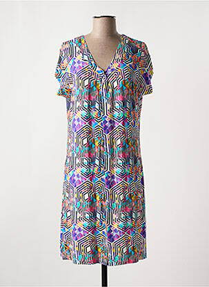 Rochie midi mâneci scurte mâneci scurte violet HAJO femeie