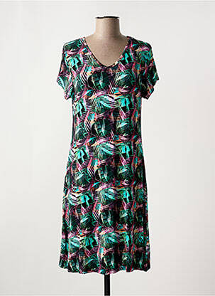 Rochie midi mâneci scurte mâneci scurte negru HAJO femeie