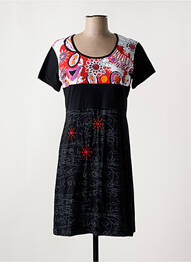 Rochie scurtă mâneci scurte mâneci scurte negru QUATRE VINGT JOURS femme