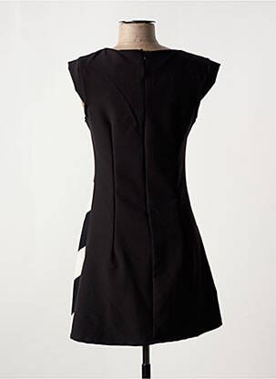 Rochie scurtă închidere cu fermoar la spate mâneci scurte negru TRE SORELLE femeie