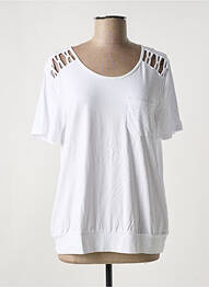 Tricou elasticitate mâneci scurte alb 7 SEASONS femme