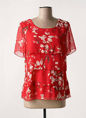 Top roșu QUATRE VINGT JOURS femeie