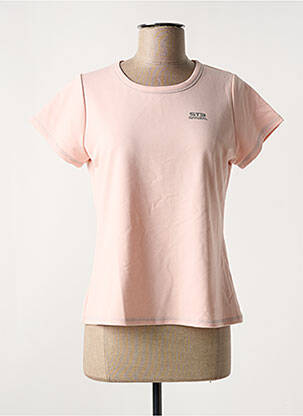 Tricou serigrafie mâneci scurte roz NATURAL STB femeie