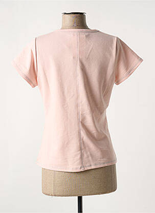 Tricou serigrafie mâneci scurte roz NATURAL STB femeie