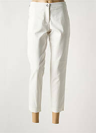 Pantalon 7/8 elasticitate mărime normală alb LCDN femme