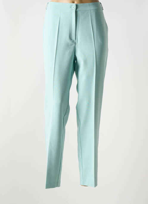 Pantalon slim țesătură poplin mărime normală albastru GEVANA femme