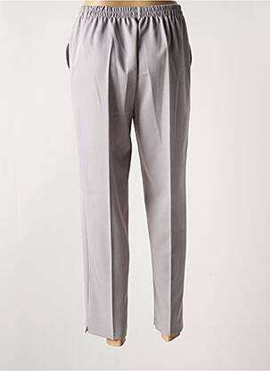 Pantalon 7/8 talie elastică mărime normală gri PLURIELLES femeie