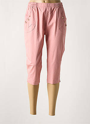 Pantalon trei sferturi roz PLURIELLES femeie