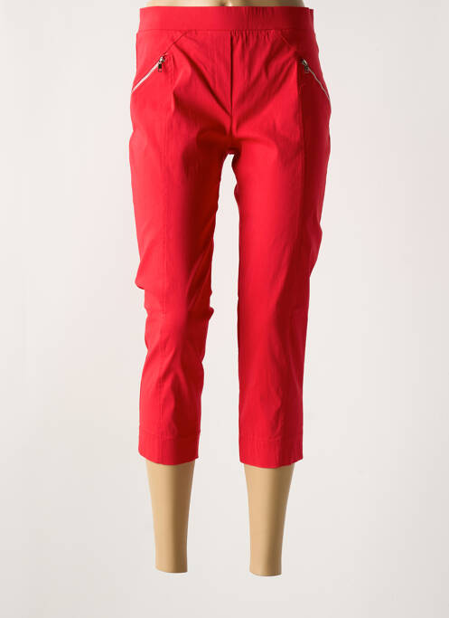 Pantalon trei sferturi elasticitate mărime normală roșu HALOGENE femme