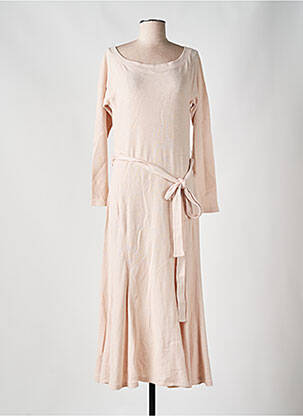 Rochie lungă mâneci lungi mâneci lungi roz RALPH LAUREN femeie